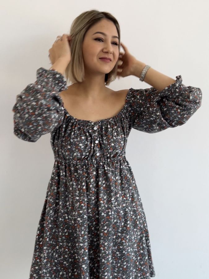 Платье Fieno из теплого хлопка Луговые травы