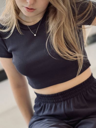 Топ укороченный в рубчик