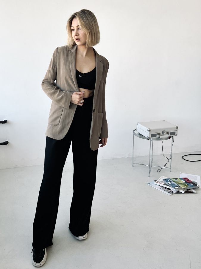 Брюки оверсайз черные