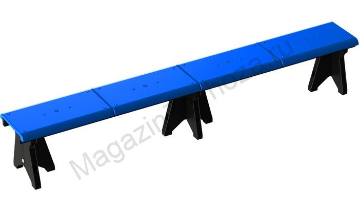 Лавка для спортзалов четырехместная 180-IT синяя