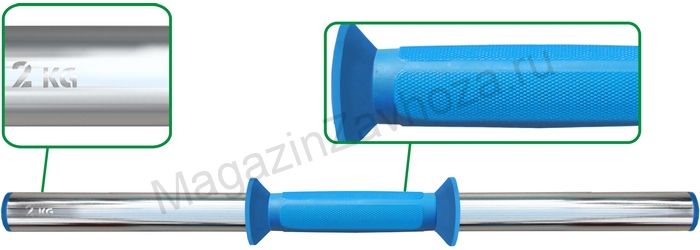 Гриф для гантели Leco-IT Pro на диам. 30 мм, 50 см, 2 кг