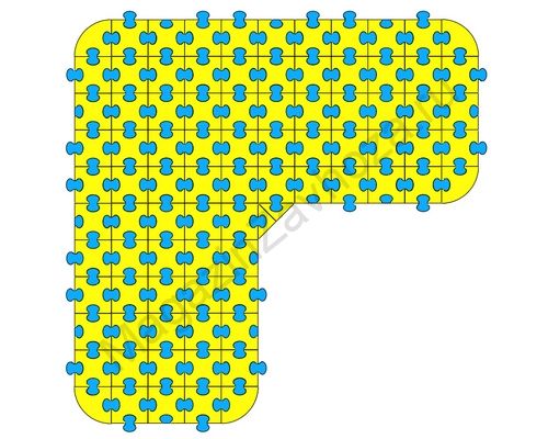 Пазловое покрытие для модульного манежа 2,75 х 2,75 м Г-образного