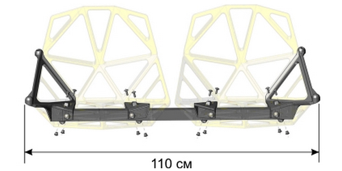 Поддержка с крепежом для 2-х местных подвесных сидений