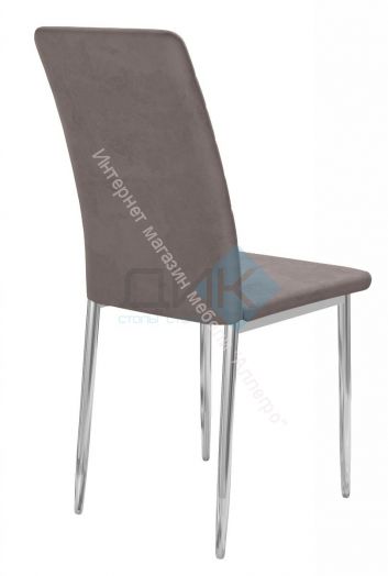 Стул DikLine ТЕКС каркас хром/ткань микровелюр B5 LATTE