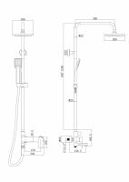 Душевая система Bravat Real F6333367CP-A-RUS со смесителем схема 2