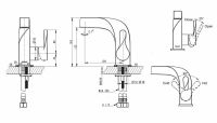 Смеситель Bravat Wave для раковины F174108C-2 схема 2