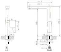 Смеситель Bravat Riffle для кухни F772106C схема 2