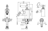 Смеситель Bravat Art River для биде с традиционным изливом F375109U схема 2