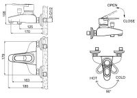 Смеситель Bravat Loop для ванны F6124182CP-01-RUS схема 2