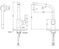 Смеситель для кухни Bravat Palace F7172217CP-1-RUS схема 2