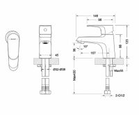 Смеситель Bravat Alfa для раковины F1120178CP схема 2