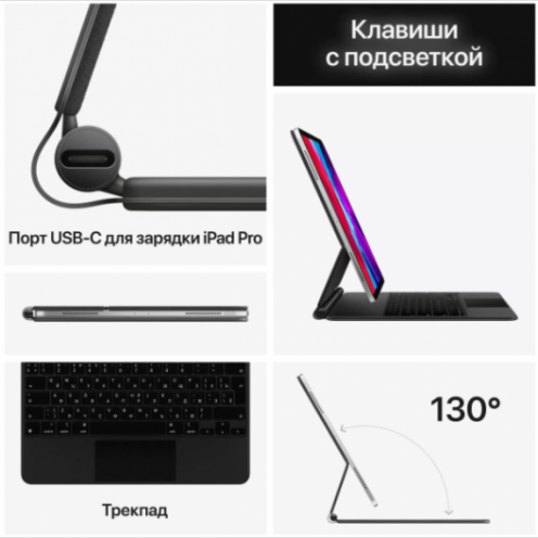 Чехол-клавиатура Apple Magic Keyboard для Apple iPad Pro 12.9", черный (РСТ)