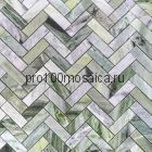 Onice Verde oliva fish 23x73 POL Мозаика серия Pietrine Stone, размер, мм: 317*282*7 (Caramelle)
