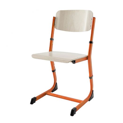 ОП1Р-7 Стул ученический «Оптима» с изменяемой высотой сиденья и спинки (оранжевый)