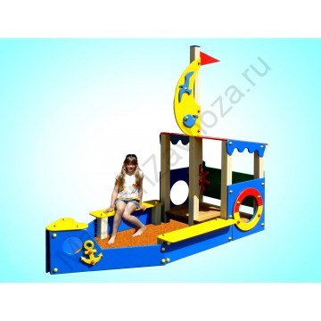 Песочница Кораблик цветной №6