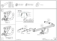Фаркоп Galia (оцинкованный) Mazda 3 хетчбек 2019- быстросъемное крепление шара