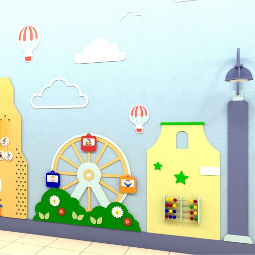 ПГС-0СП Декоративно-развивающая панель «Скейт-парк» (3000 х 1820 мм)