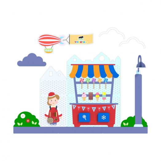 ПГС-00М Декоративно-развивающая панель «Магазин» (3000 х 1820 мм)