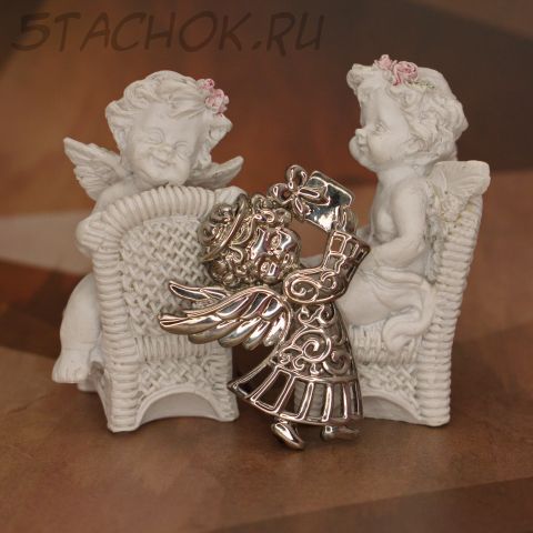 Брошь "Ангел с подарочком" (Danecraft США)