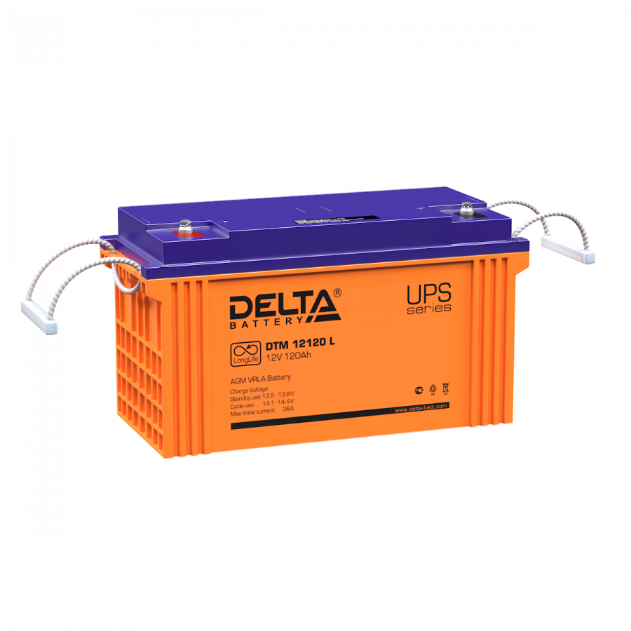 Аккумулятор герметичный VRLA свинцово-кислотный DELTA DTM 12120 L