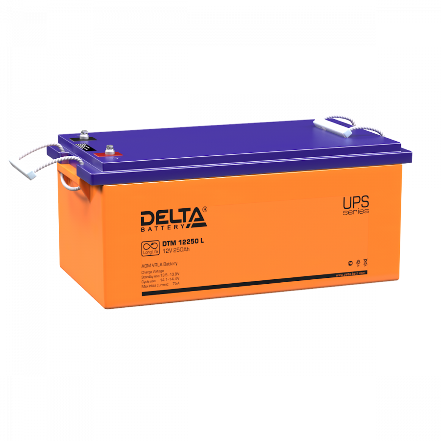 Аккумулятор герметичный VRLA свинцово-кислотный DELTA DTM 12250 L