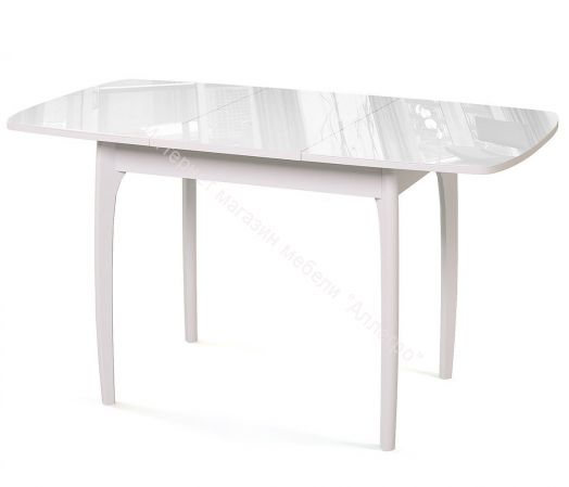 Стол DikLine М40 белый/стекло белое optiwhite