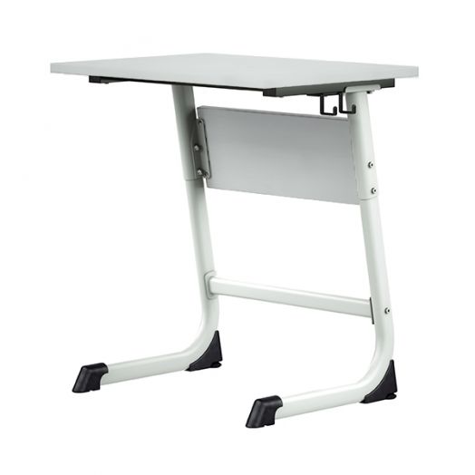 ОП31Р1 Стол ученический «Оптима» 1 - местный, регулируемый, столешница и экран ЛДСП серый камень 22 мм