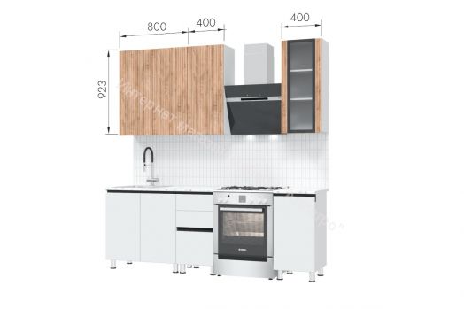 Кухонный гарнитур "Диор" 1,5 м (Дуб крафт золотой)