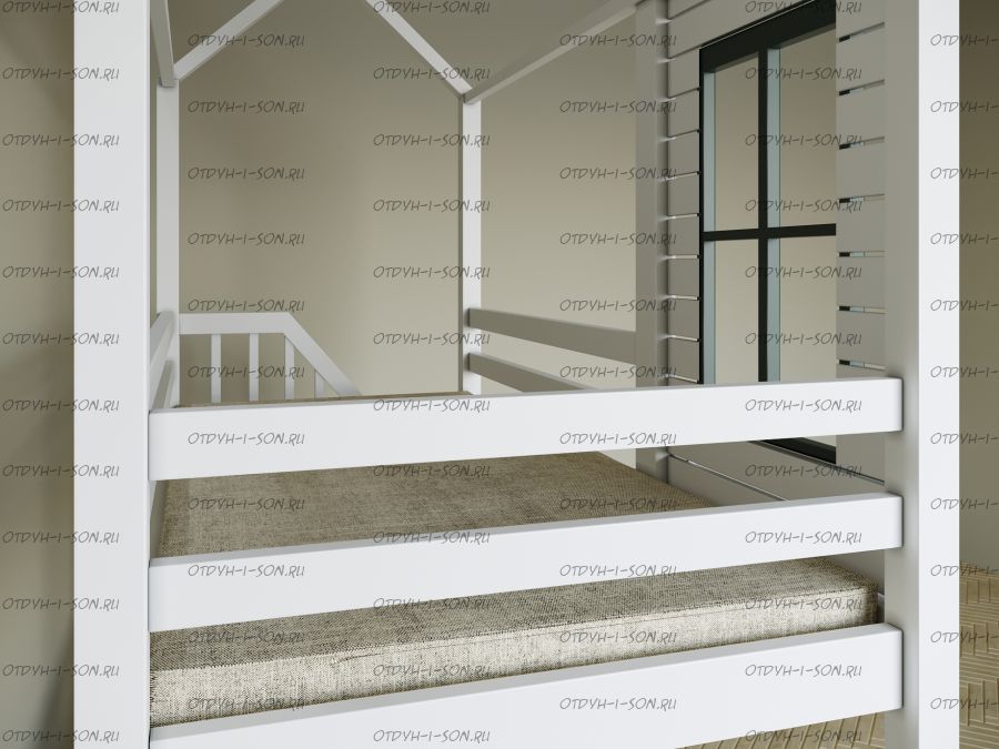 Внутреннее наполнение кровати двухъярусной Домик