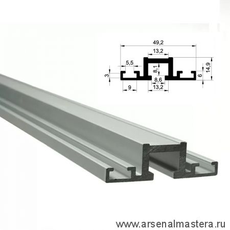 Профиль шина анодированная WOODWORK TR49.100