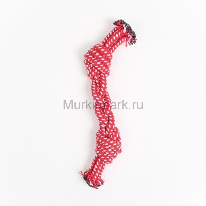 Игрушка канатная "Трио", 40-50 г, до 20 см, розовая