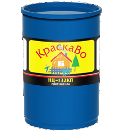 КраскаВо Эмаль НЦ-132П Люкс, цвет "Синий", объем 18кг., в упаковке 4шт.