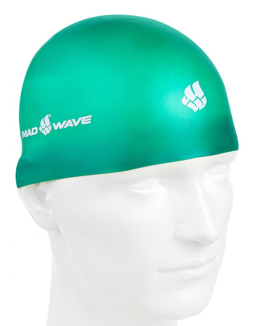 Шапочка для плавания силиконовая Mad Wave SOFT (зеленая)