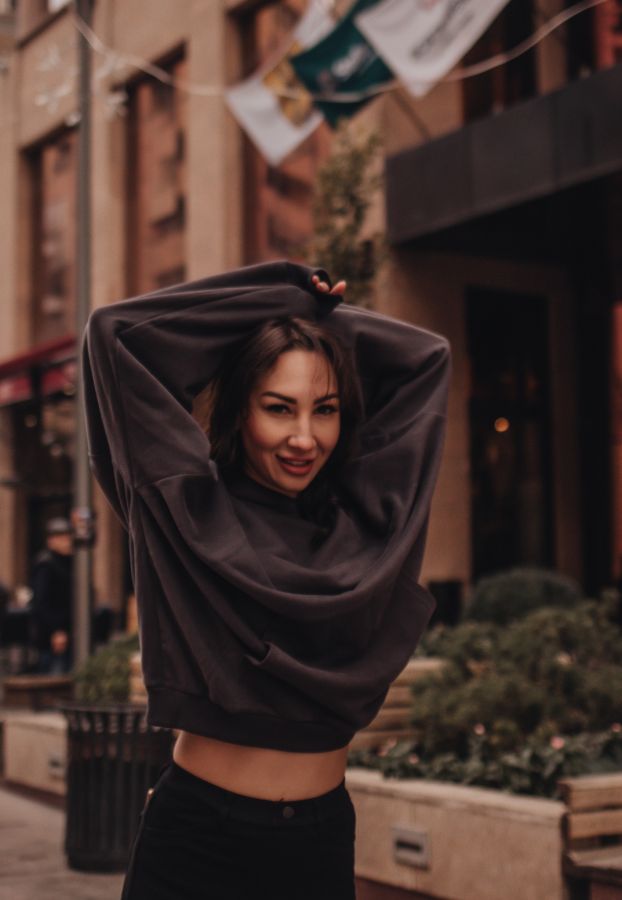 Худи оверсайз в цвете графит