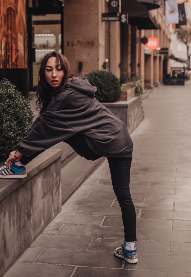 Худи оверсайз в цвете графит