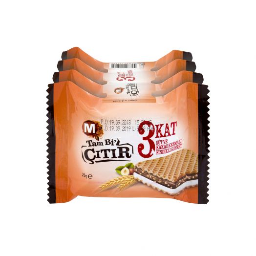 Вафли Whole Bi Crispy с какао-кремом 4X20 г