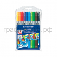 Фломастеры 12цв.STAEDTLER Noris двухсторонние 320NWP12