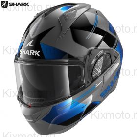 Шлем Shark Evo GT Tekline, Чёрно-серо-синий