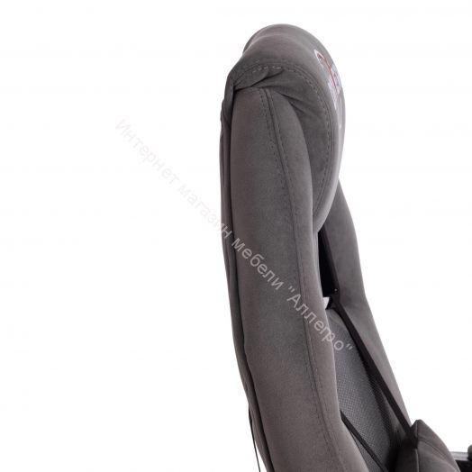 Кресло DRIVER (22) флок/ткань, серый/серый, 29/TW-12