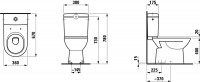Комбинированный унитаз-компакт Laufen Pro 8.2495.7 схема 3