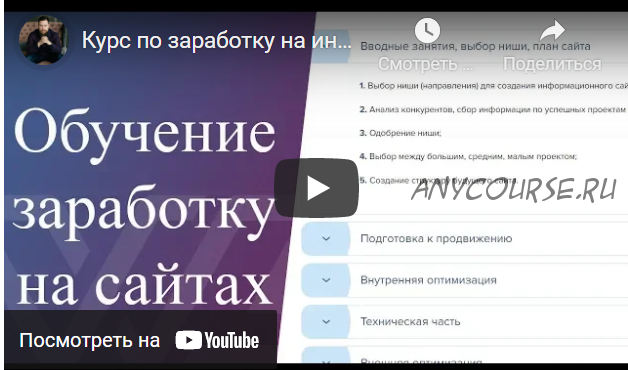 Заработок на своем сайте. Тариф Базовый (Дмитрий Ярошок)