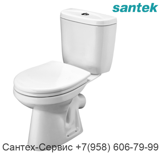 1.WH30.2.137 Унитаз-компакт Santek Анимо с диагональным выпуском