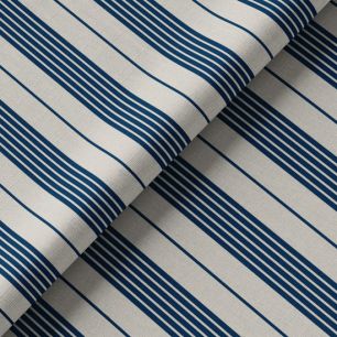 Полулён - Синие полоски на белом 50х36 см limit