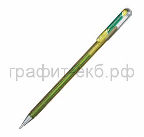 Ручка гелевая Pentel Hybrid Dual Metallic желтый + зеленый металлик К110-DDGX