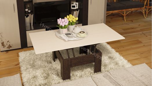 Стол журнальный "Трия" тип 10 (Венге цаво/Дуб белфорт)