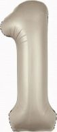 Цифра "1" фольгированная (40/102) Slim мистик крем