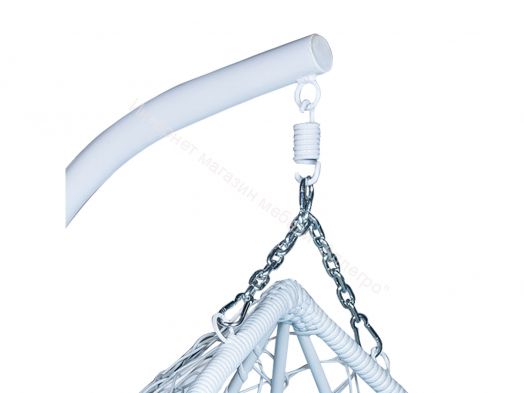 Подвесное Кресло Leset Гаити каркас Белый подушка Бирюза яркая