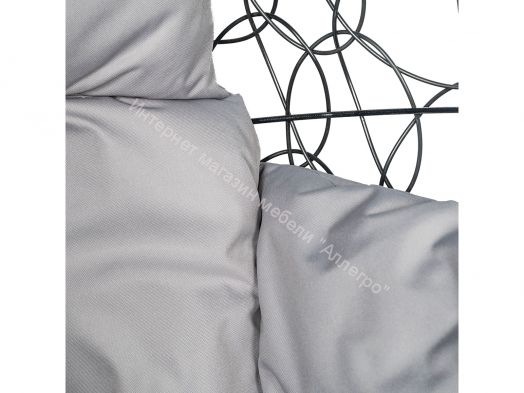 Подвесное Кресло Leset Луна каркас Черный подушка Светло-серая