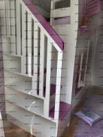 Лестница-комод Лейла массив с нишами №11