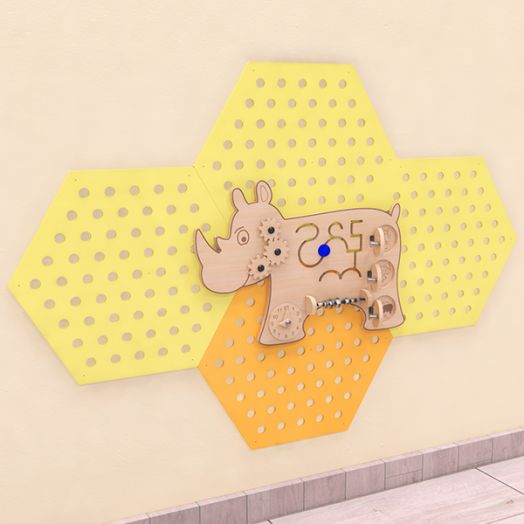 БЖ-К006 Бизиборд «Смышленый носорог» (510х360 мм)